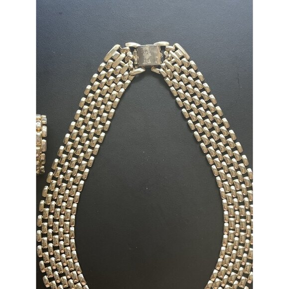 Vintage 90s Panther Link Necklace Set 3 pieces Gold Tone Quality Jewelry Y2k - Picture 15 of 16